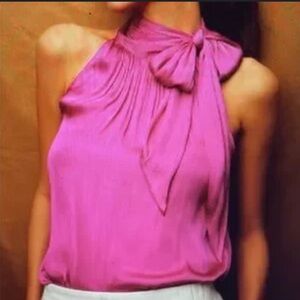 NWT Banana republic satin bow top